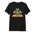 Dragon Reading Book Bookworm Tri Blend T-Shirt - Unique Graphic for Adults - T-Shirt, Sweatshirt, Hoodie