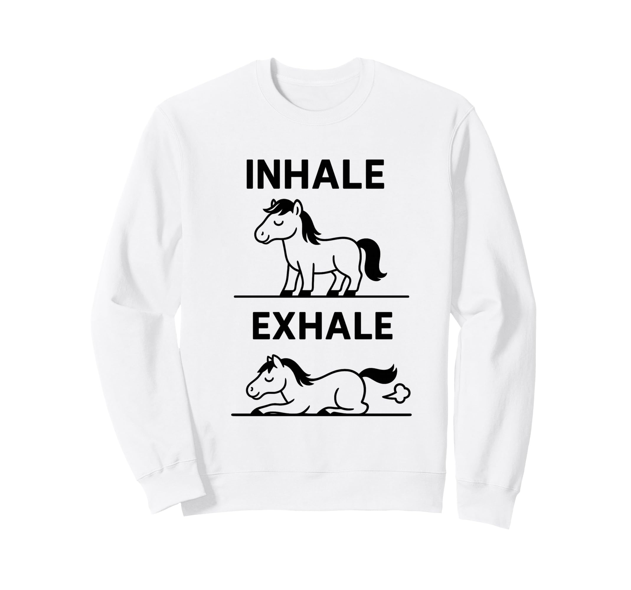 Funny Yoga Inhale Exhale Sweatshirt - Casual Everyday Wear Men Women - T-Shirt, Sweatshirt, Hoodie