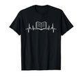 Heartbeat Reading Books Library T-Shirt - Trendy Graphic Men Women - T-Shirt, Sweatshirt, Hoodie