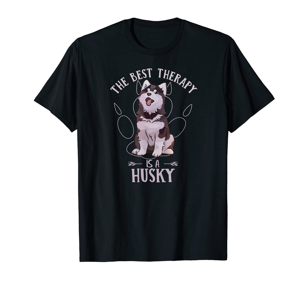 Best Therapy Is Siberian Husky T-Shirt - Minimalist Print for Adults - T-Shirt, Sweatshirt, Hoodie