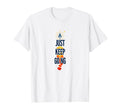Just Keep Going Inspirational Arrow White T-Shirt - Custom Art Print Unisex - T-Shirt, Sweatshirt, Hoodie