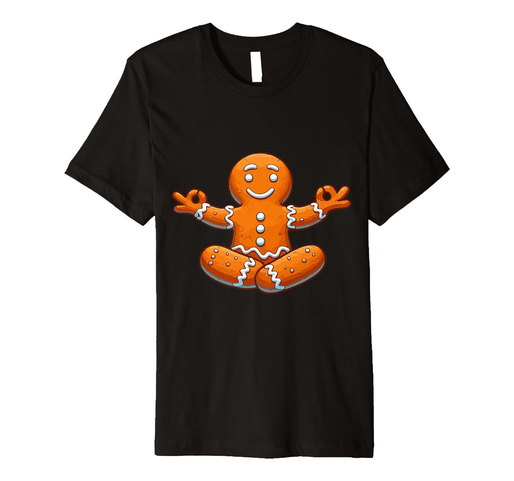 Meditation Gingerbread Yoga Pose T-Shirt - Novelty Apparel for Adults - T-Shirt, Sweatshirt, Hoodie