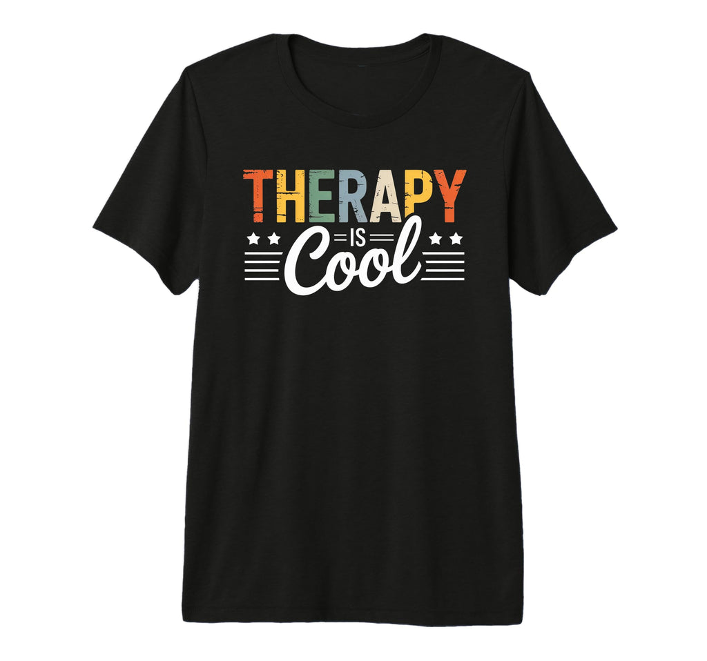 Therapy Is Mental Health Awareness Tri T-Shirt - Unique Graphic for Adults - T-Shirt, Sweatshirt, Hoodie