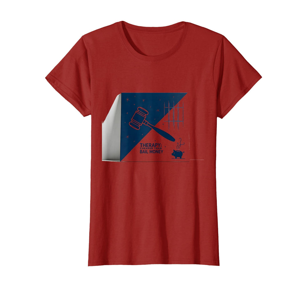 Mental Health Therapy Cheaper Than Bail T-Shirt - Minimalist Print Unisex - T-Shirt, Sweatshirt, Hoodie