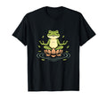 Zen Frog Lotus Funny Yoga T-Shirt - Fun Novelty Design for Adults - T-Shirt, Sweatshirt, Hoodie