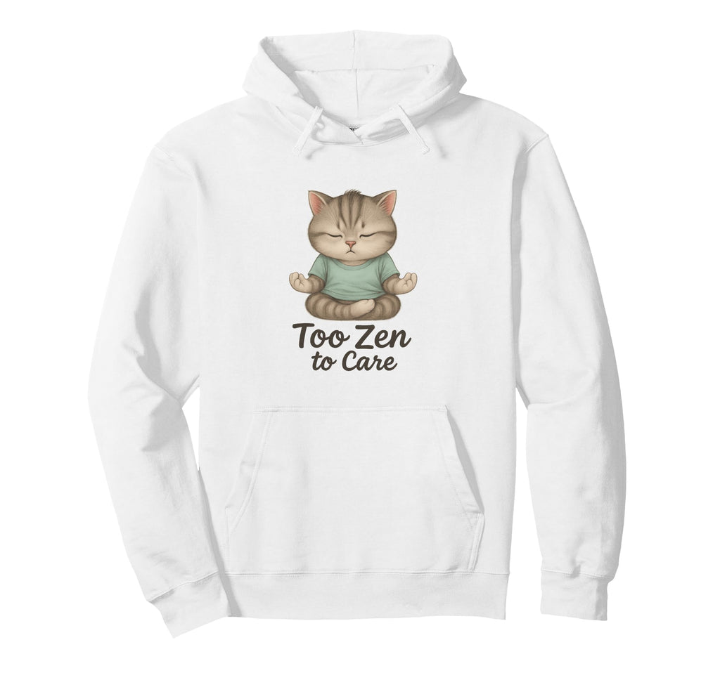 Yoga Zen Positivity Cat Mindfulness Hoodie - Graphic Print for Adults - T-Shirt, Sweatshirt, Hoodie