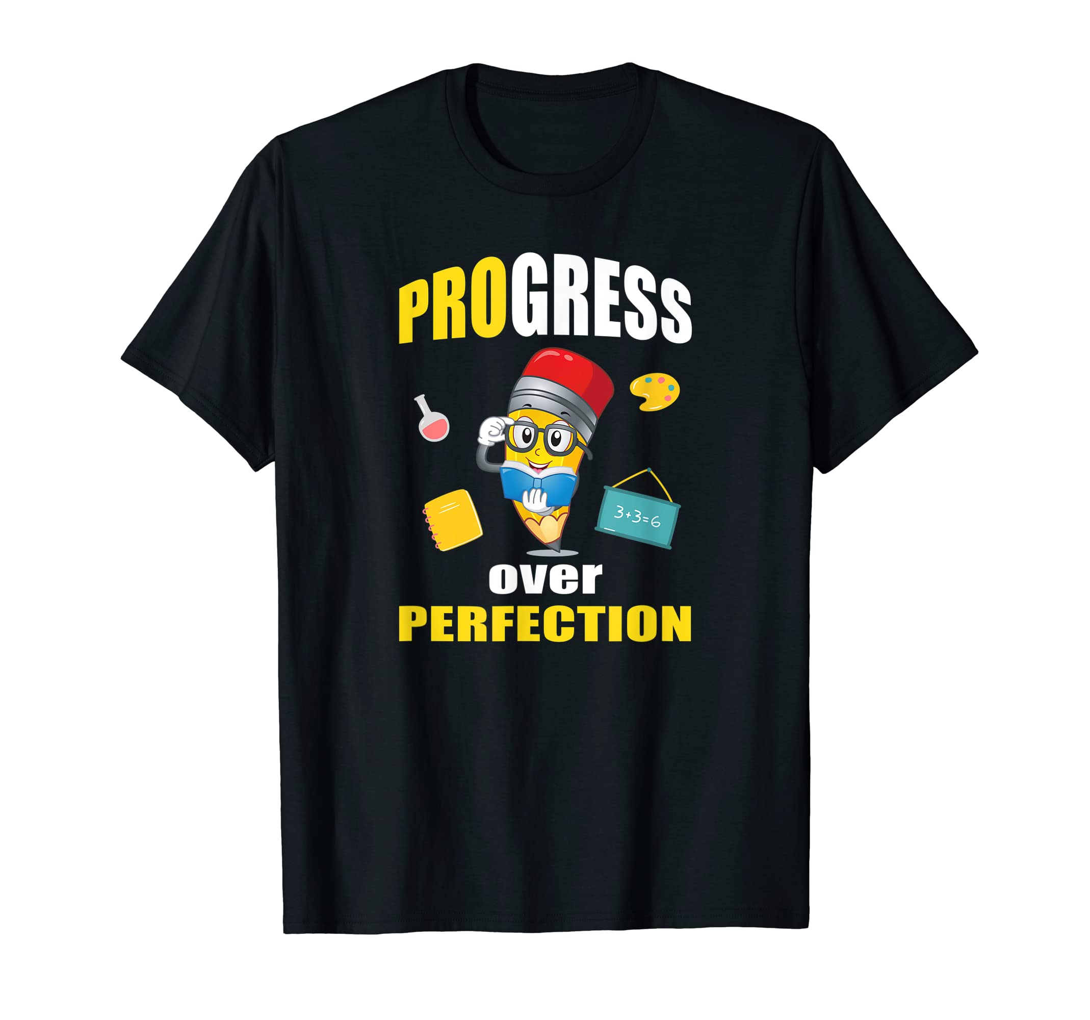 Progress Over Perfection Inspiration T-Shirt - Custom Art Print Men Women - T-Shirt, Sweatshirt, Hoodie