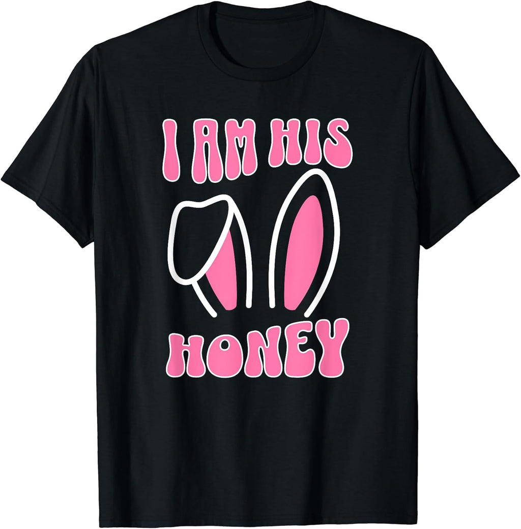 Matching Couple Easter Tee for Her Unisex T-shirt, Sweatshirt, Hoodie, Long Sleeve Tee - T-Shirt, Sweatshirt, Hoodie