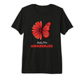 Awareness Hiv Aids Awareness Butterfly T-Shirt - Graphic Print Men Women - T-Shirt, Sweatshirt, Hoodie