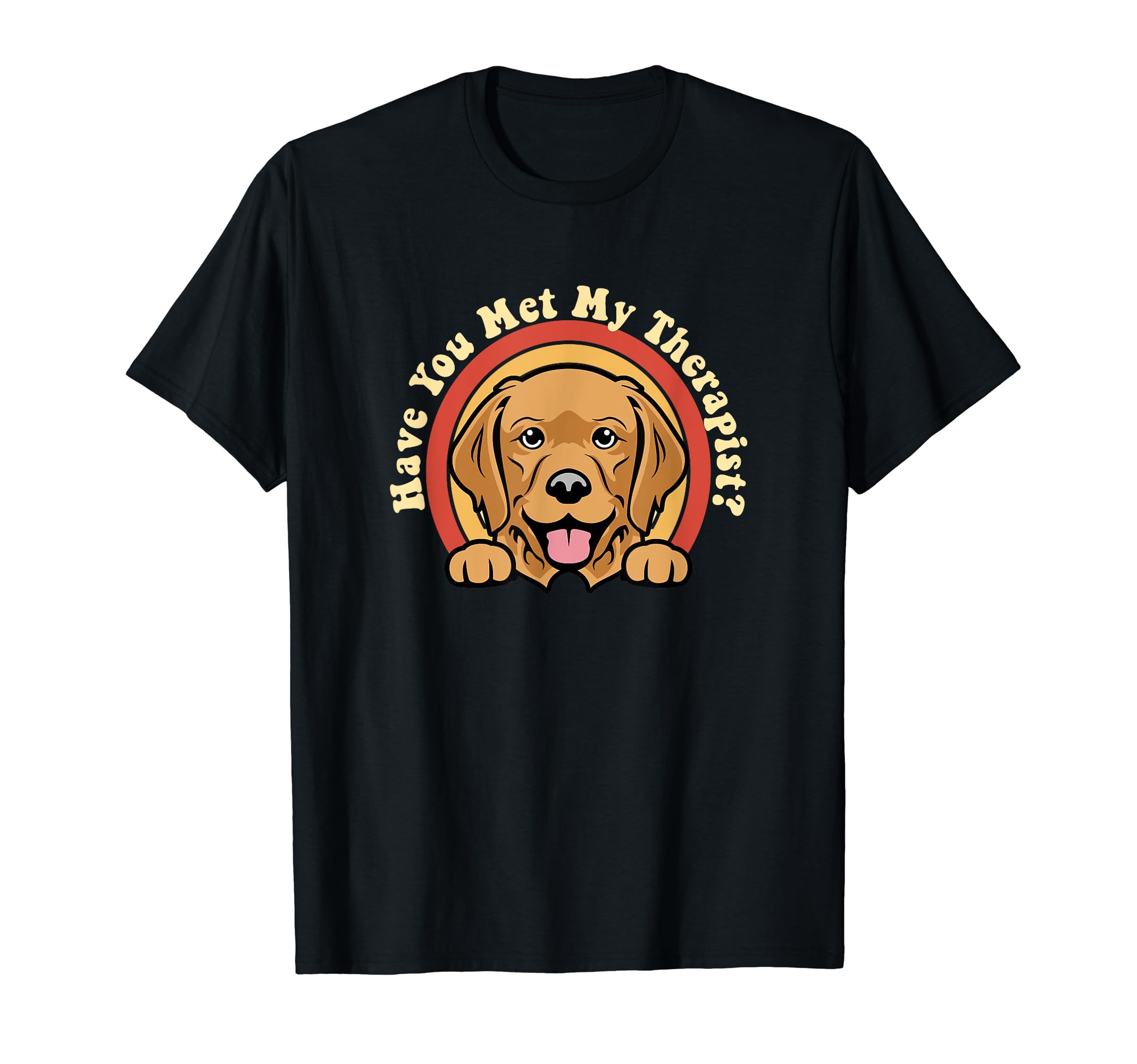 Emotional Support Therapy Dog Golden T-Shirt - Novelty Apparel Men Women - T-Shirt, Sweatshirt, Hoodie