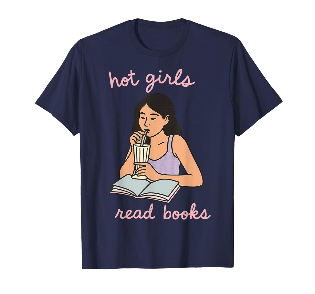 Book Lovers Hot Read Books T-Shirt - Custom Art Print Men Women - T-Shirt, Sweatshirt, Hoodie
