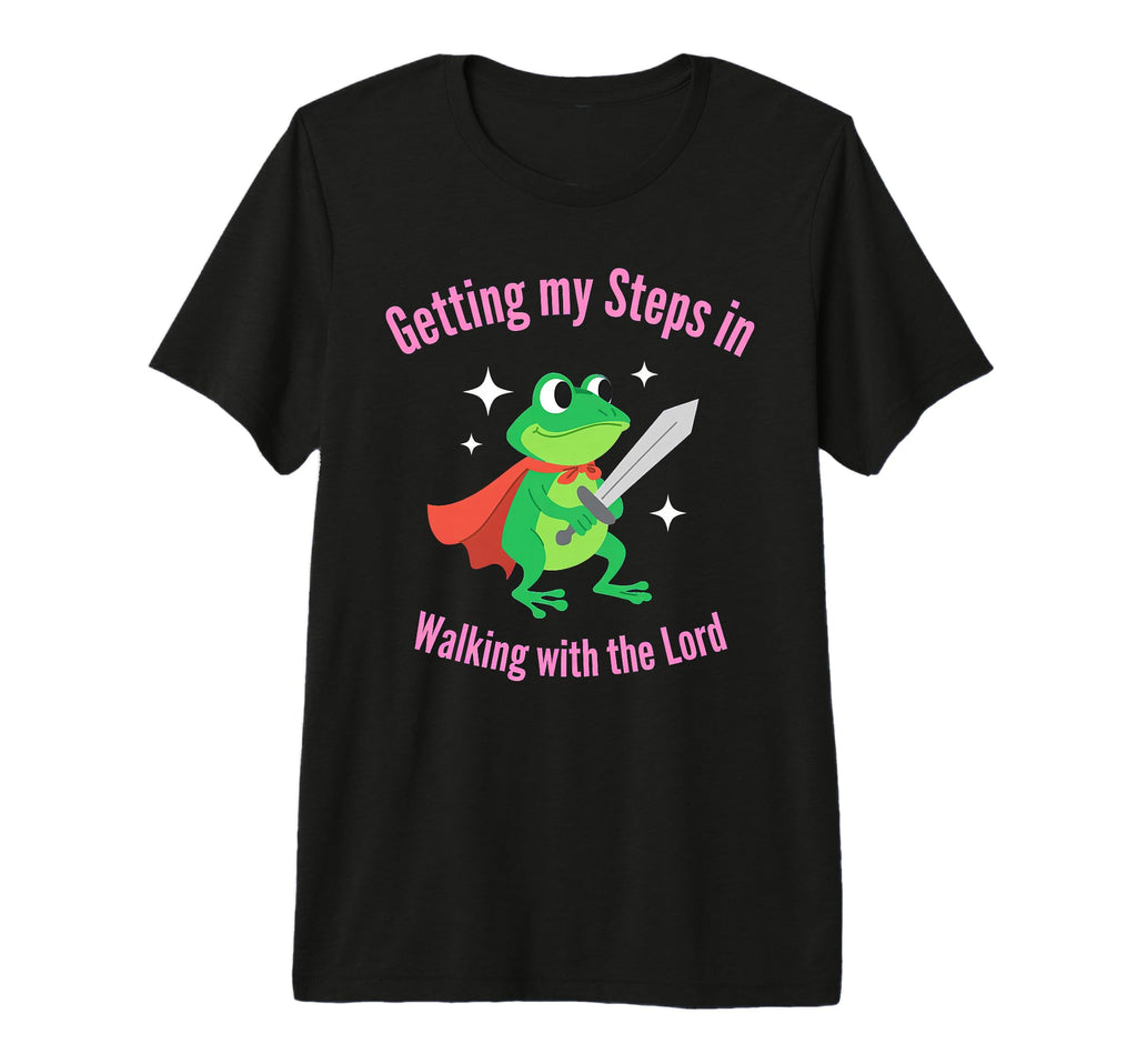 Getting My Steps Walking Lord Frog T-Shirt - Aesthetic Graphic for Adults - T-Shirt, Sweatshirt, Hoodie