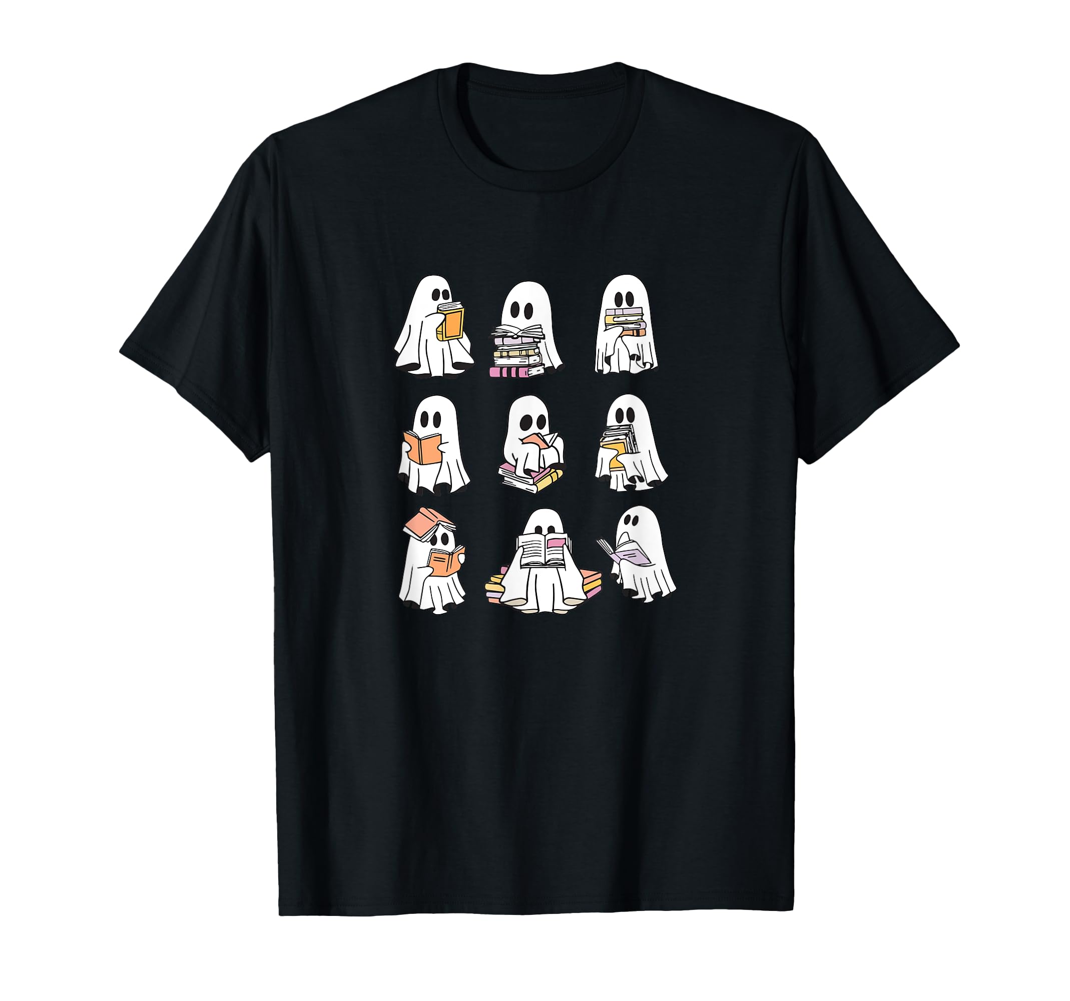 Ghost Reading Books Bookish Halloween T-Shirt - Streetwear Style Unisex - T-Shirt, Sweatshirt, Hoodie
