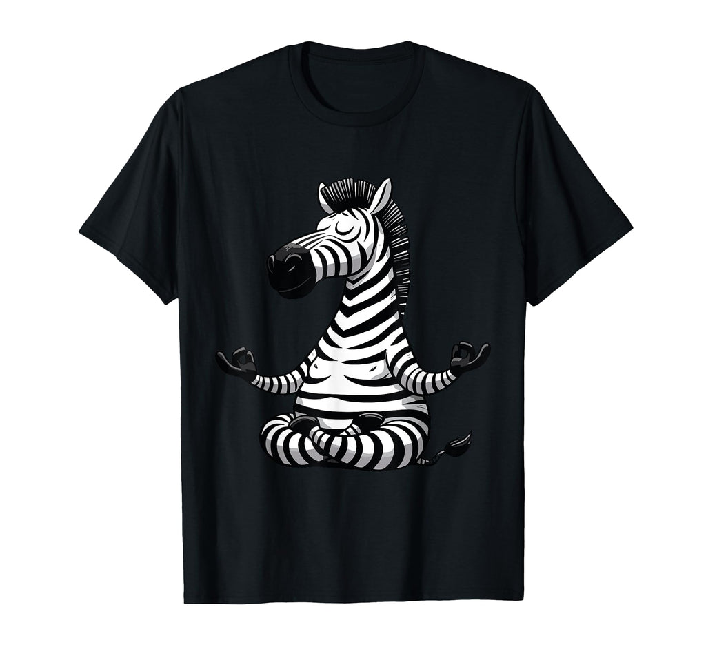 Meditation Zebra Yoga Pose Relaxing Animal T-Shirt - Trendy Graphic Unisex - T-Shirt, Sweatshirt, Hoodie