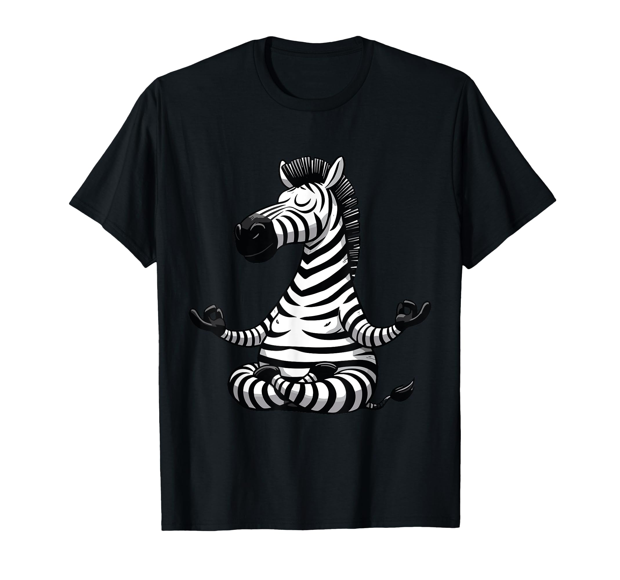 Meditation Zebra Yoga Pose Relaxing Animal T-Shirt - Trendy Graphic Unisex - T-Shirt, Sweatshirt, Hoodie