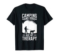 Camping And Dogs Are My Therapy T-Shirt - Trendy Graphic Men Women - T-Shirt, Sweatshirt, Hoodie