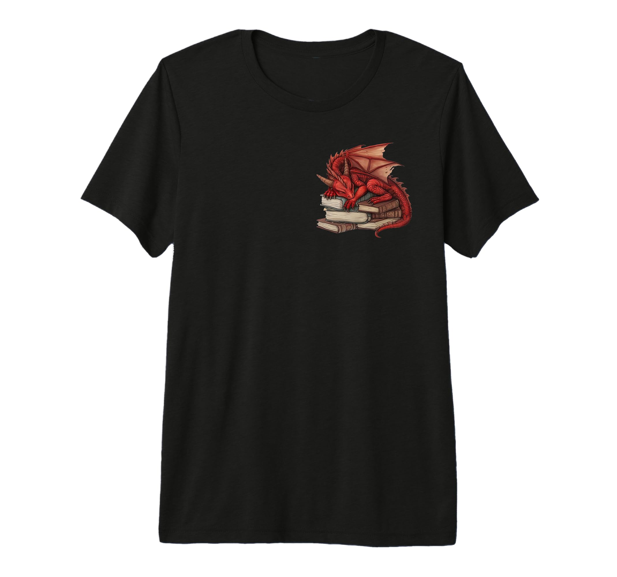 Sleeping Dragon Books Bookworm Book T-Shirt - Minimalist Print for Adults - T-Shirt, Sweatshirt, Hoodie