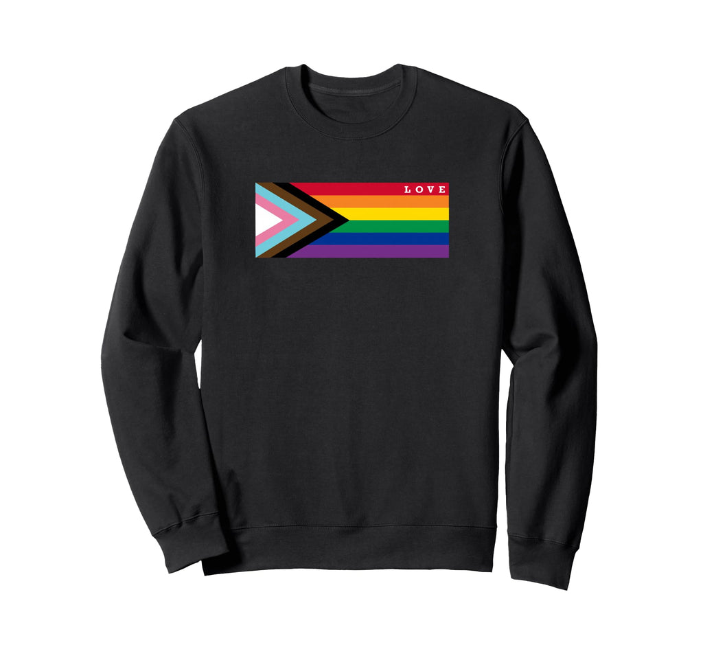 Love Pride Progress Paint Rainbow Sweatshirt - Minimalist Print for Adults - T-Shirt, Sweatshirt, Hoodie