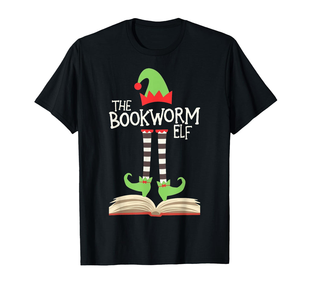 Book Holiday Book Book Club Bookworm Elf T-Shirt - Graphic Print Unisex - T-Shirt, Sweatshirt, Hoodie