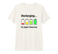 Recharging Low Social Battery T-Shirt - Casual Everyday Wear Men Women - T-Shirt, Sweatshirt, Hoodie