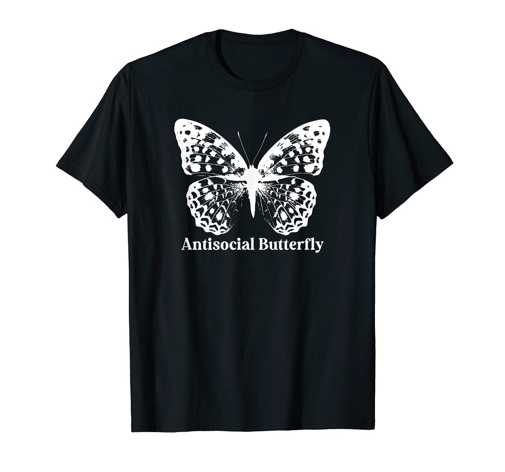 Antisocial Butterfly T-Shirt - Minimalist Print for Adults - T-Shirt, Sweatshirt, Hoodie