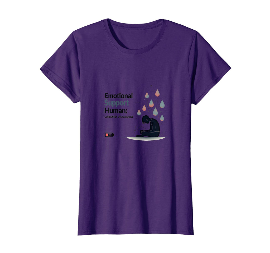 Emotional Support Human Currently T-Shirt - Aesthetic Graphic for Adults - T-Shirt, Sweatshirt, Hoodie