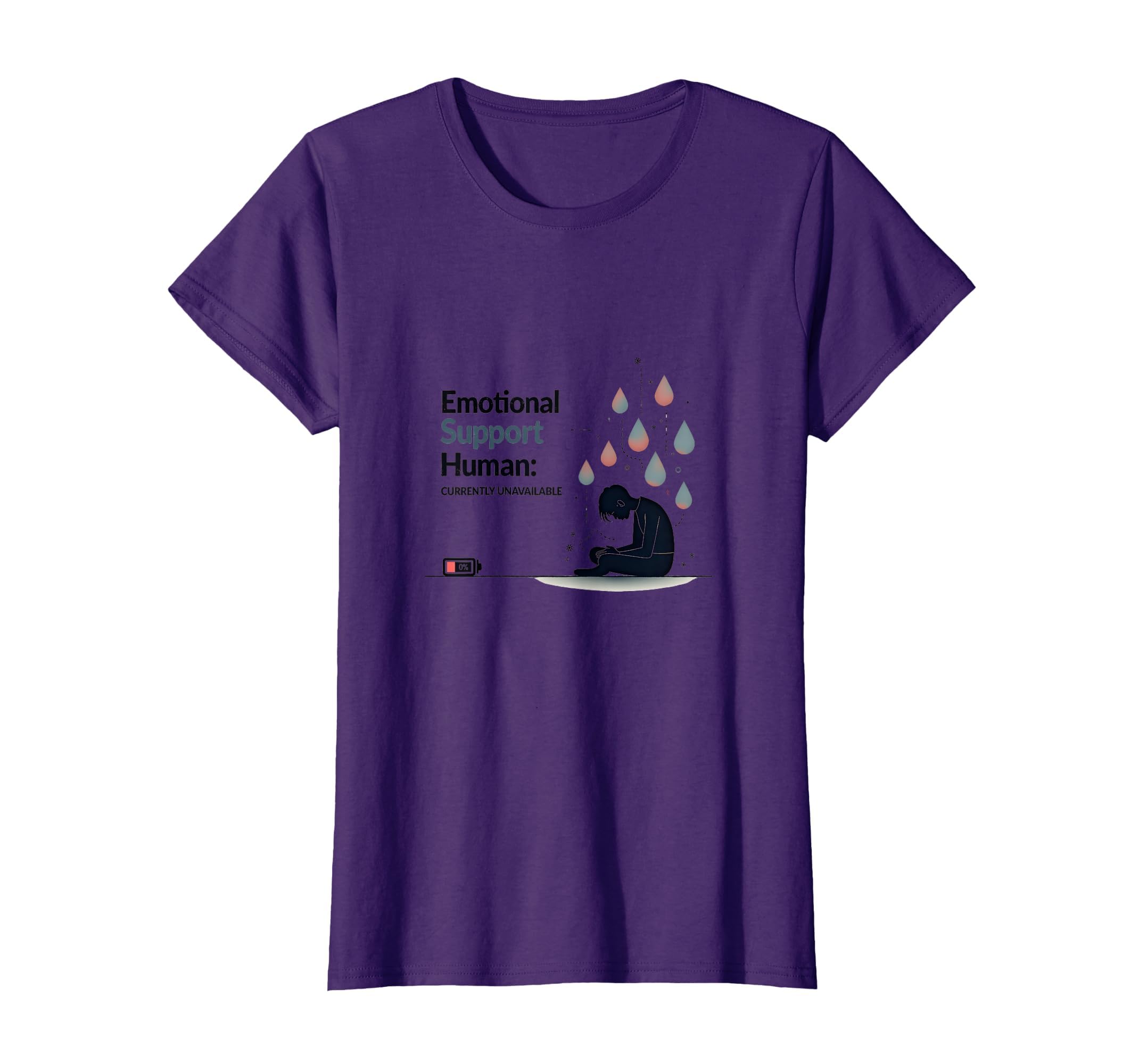 Emotional Support Human Currently T-Shirt - Aesthetic Graphic for Adults - T-Shirt, Sweatshirt, Hoodie