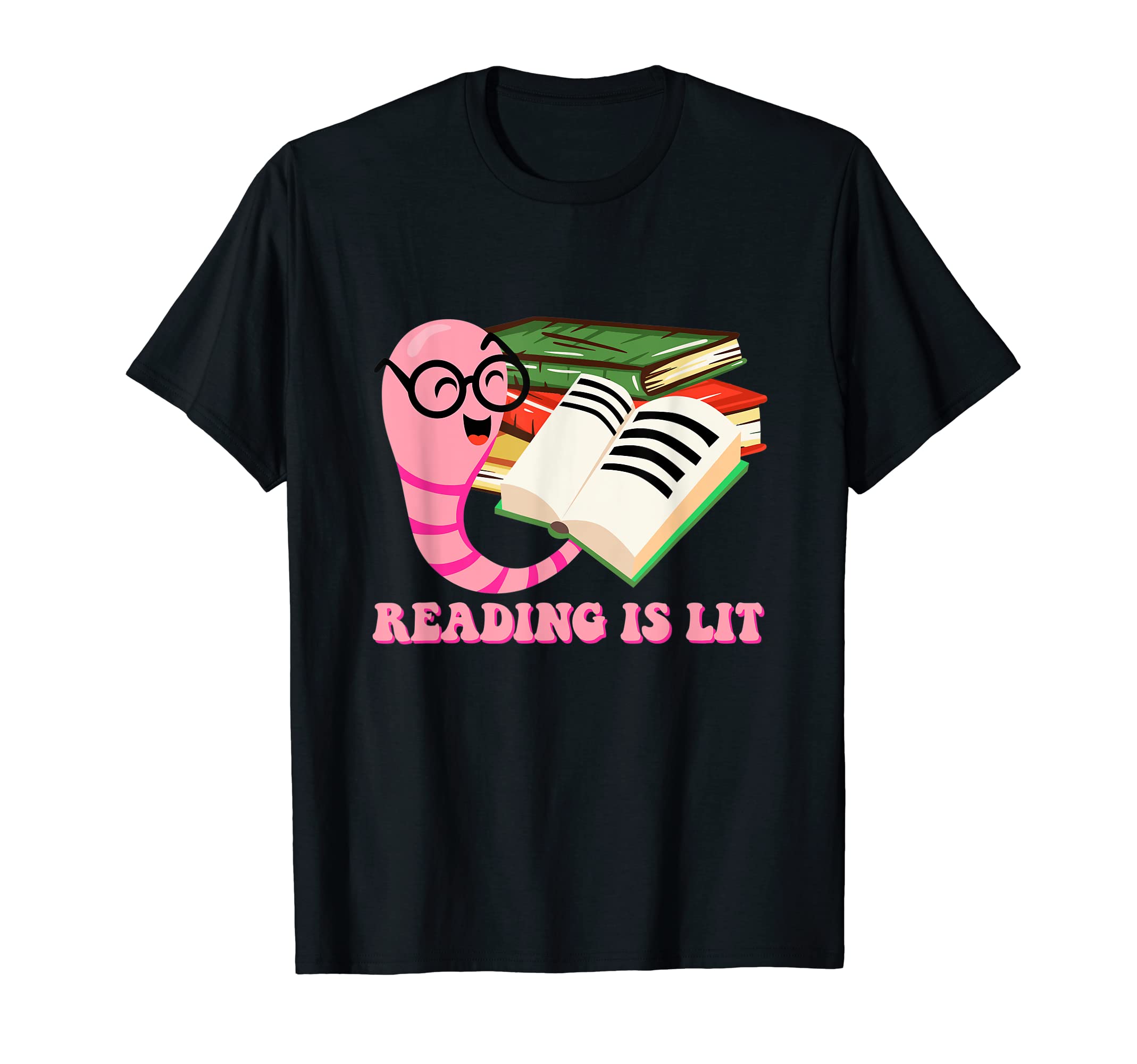 Reading Is Lit Funny Bookworm Book Lover T-Shirt - Graphic Print Unisex - T-Shirt, Sweatshirt, Hoodie