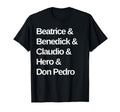 Much Ado About Nothing Play Characters T-Shirt - Graphic Print for Adults - T-Shirt, Sweatshirt, Hoodie