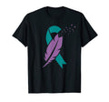 Ribbon Birds Feather Suicide Awareness T-Shirt - Aesthetic Graphic Unisex - T-Shirt, Sweatshirt, Hoodie