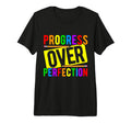 Progress Over Perfection Tri Blend T-Shirt - Graphic Print for Adults - T-Shirt, Sweatshirt, Hoodie