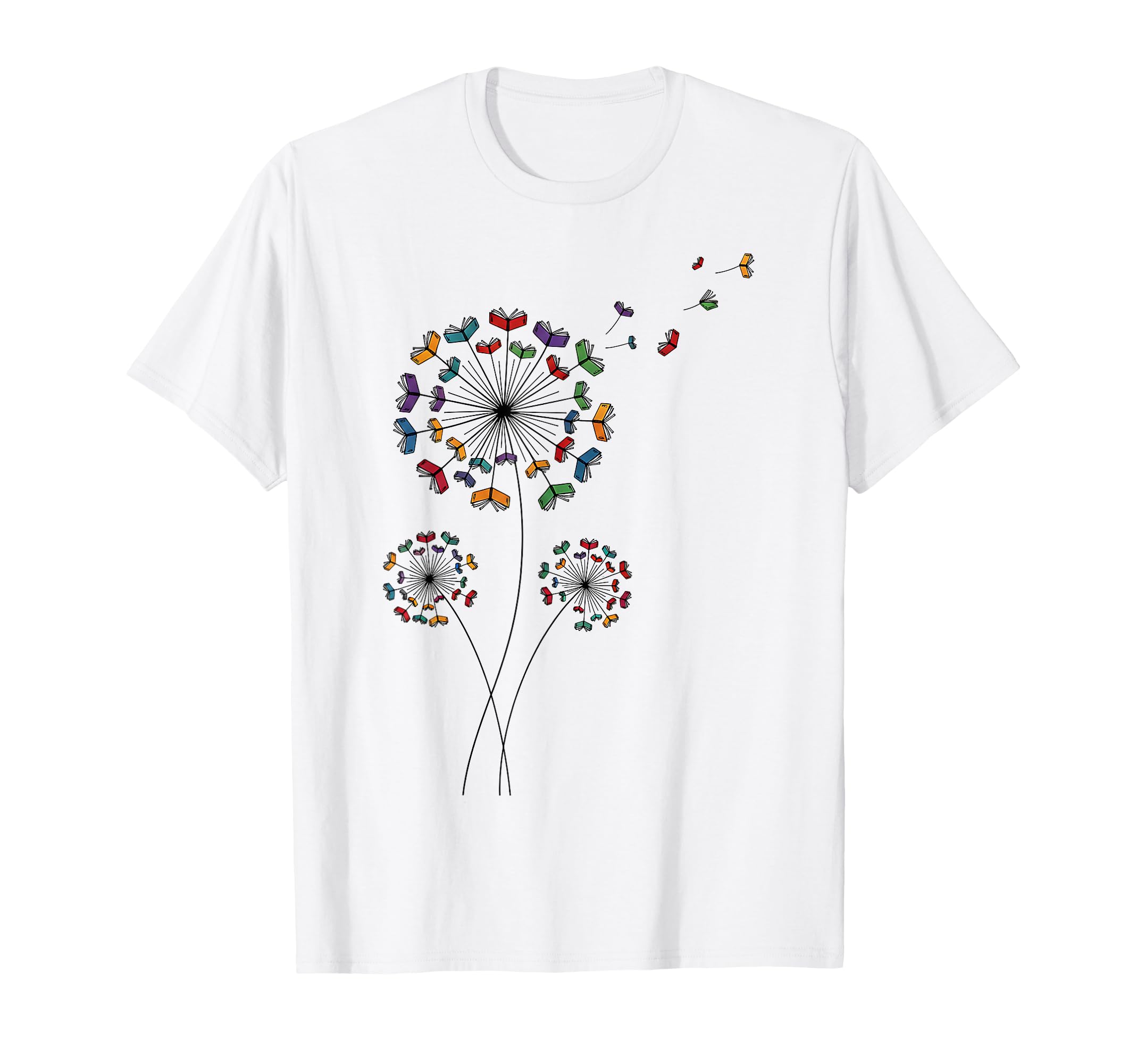 Reading Dandelion Flowers Book Nerd T-Shirt - Graphic Print for Adults - T-Shirt, Sweatshirt, Hoodie