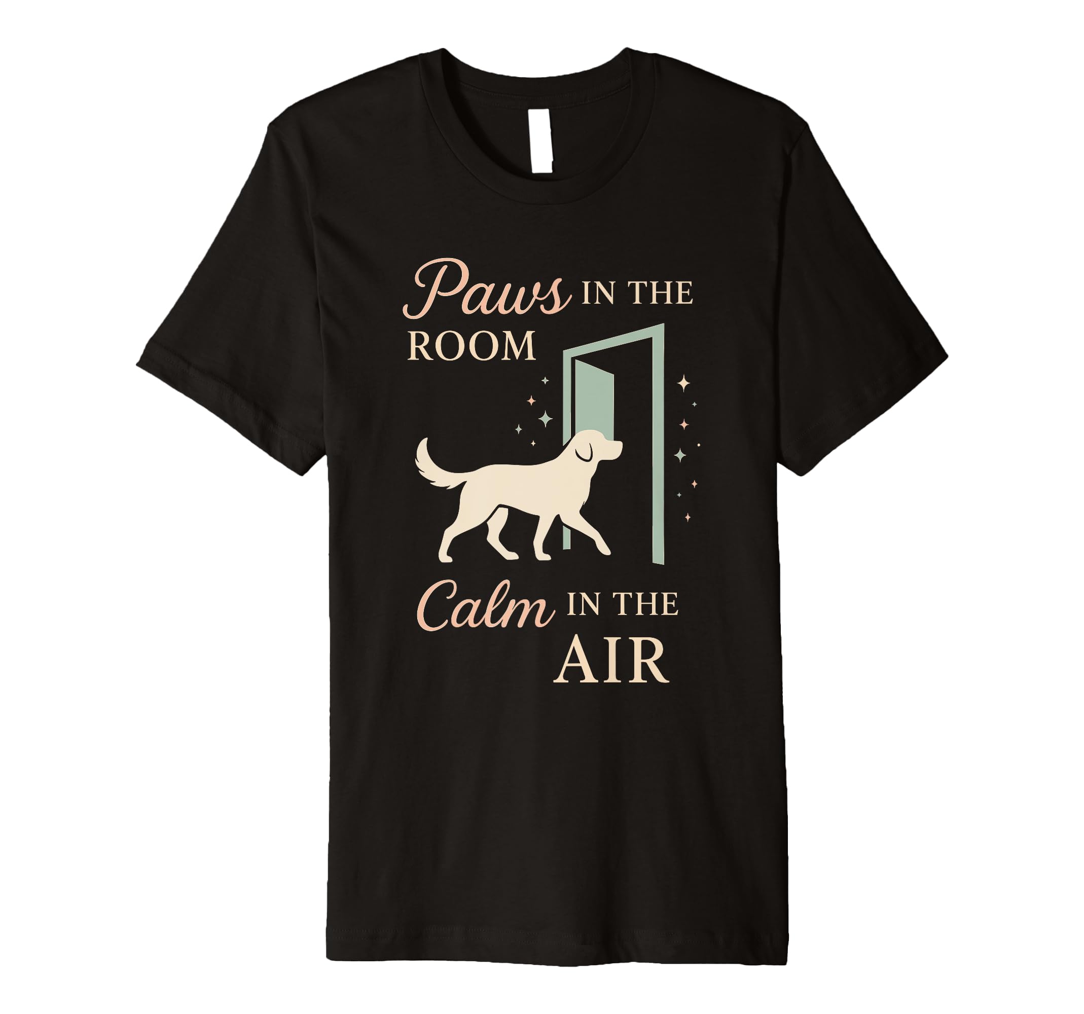 Therapy Dog Emotional Support Handler T-Shirt - Minimalist Print Men Women - T-Shirt, Sweatshirt, Hoodie