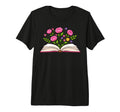 Floral Open Book Nerd Wildflowers T-Shirt - Novelty Apparel Men Women - T-Shirt, Sweatshirt, Hoodie