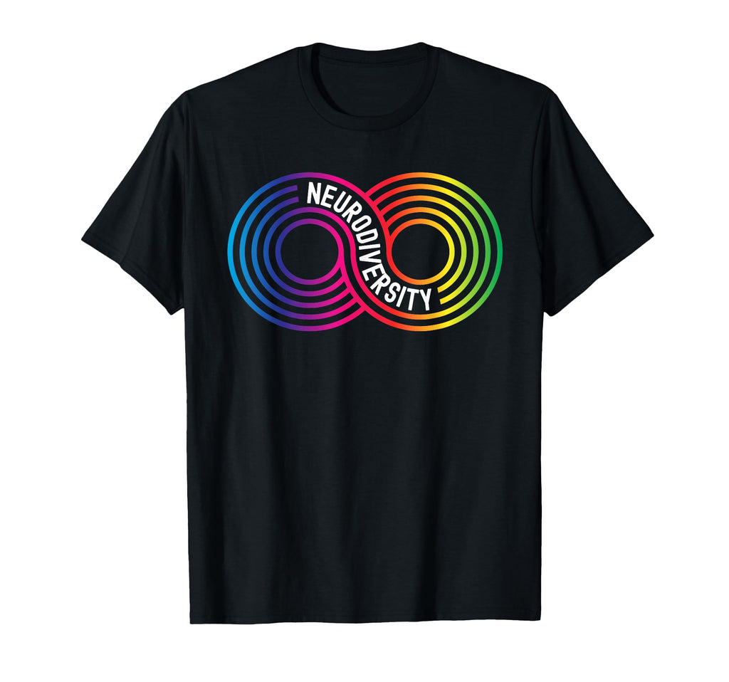 Neurodiversity Rainbow Infinity Adhd T-Shirt - Minimalist Print Men Women - T-Shirt, Sweatshirt, Hoodie