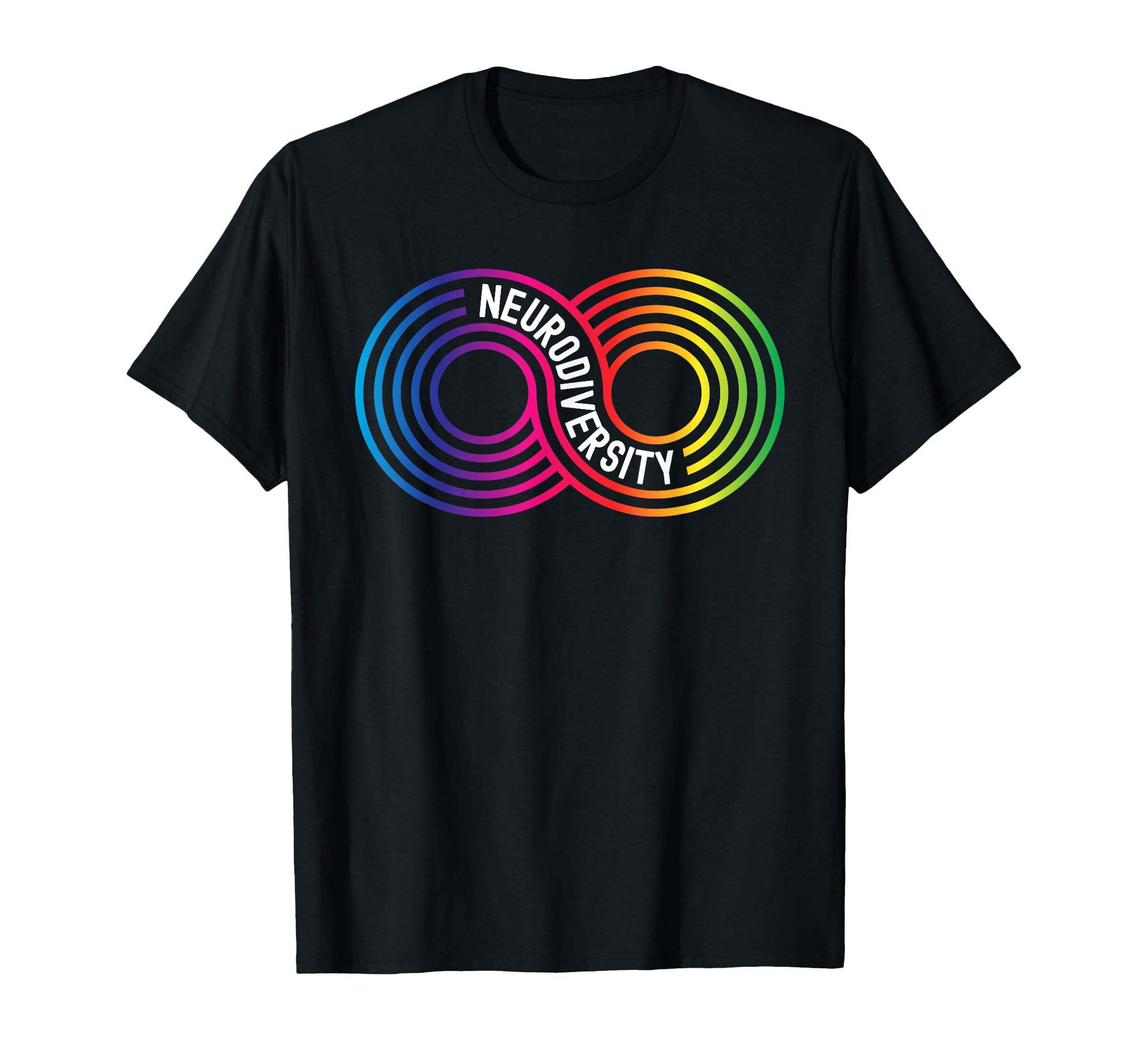 Neurodiversity Rainbow Infinity Adhd T-Shirt - Minimalist Print Men Women - T-Shirt, Sweatshirt, Hoodie