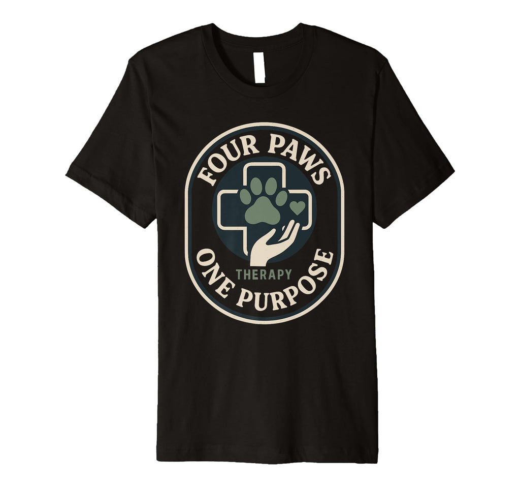 Therapy Dog Emotional Support Handler T-Shirt - Unique Graphic Men Women - T-Shirt, Sweatshirt, Hoodie