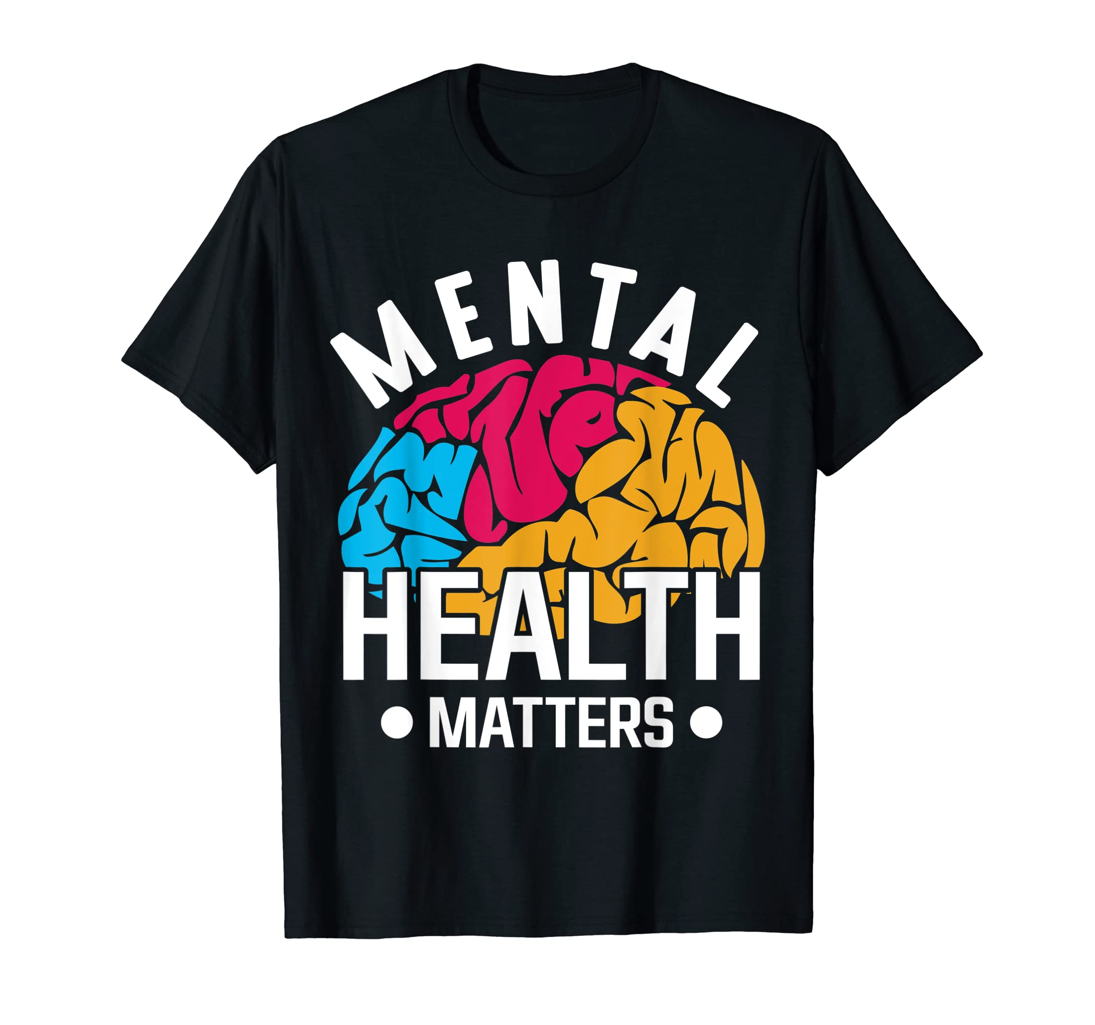 Colorful Brain Mental Health Mental T-Shirt - Unique Graphic Men Women - T-Shirt, Sweatshirt, Hoodie