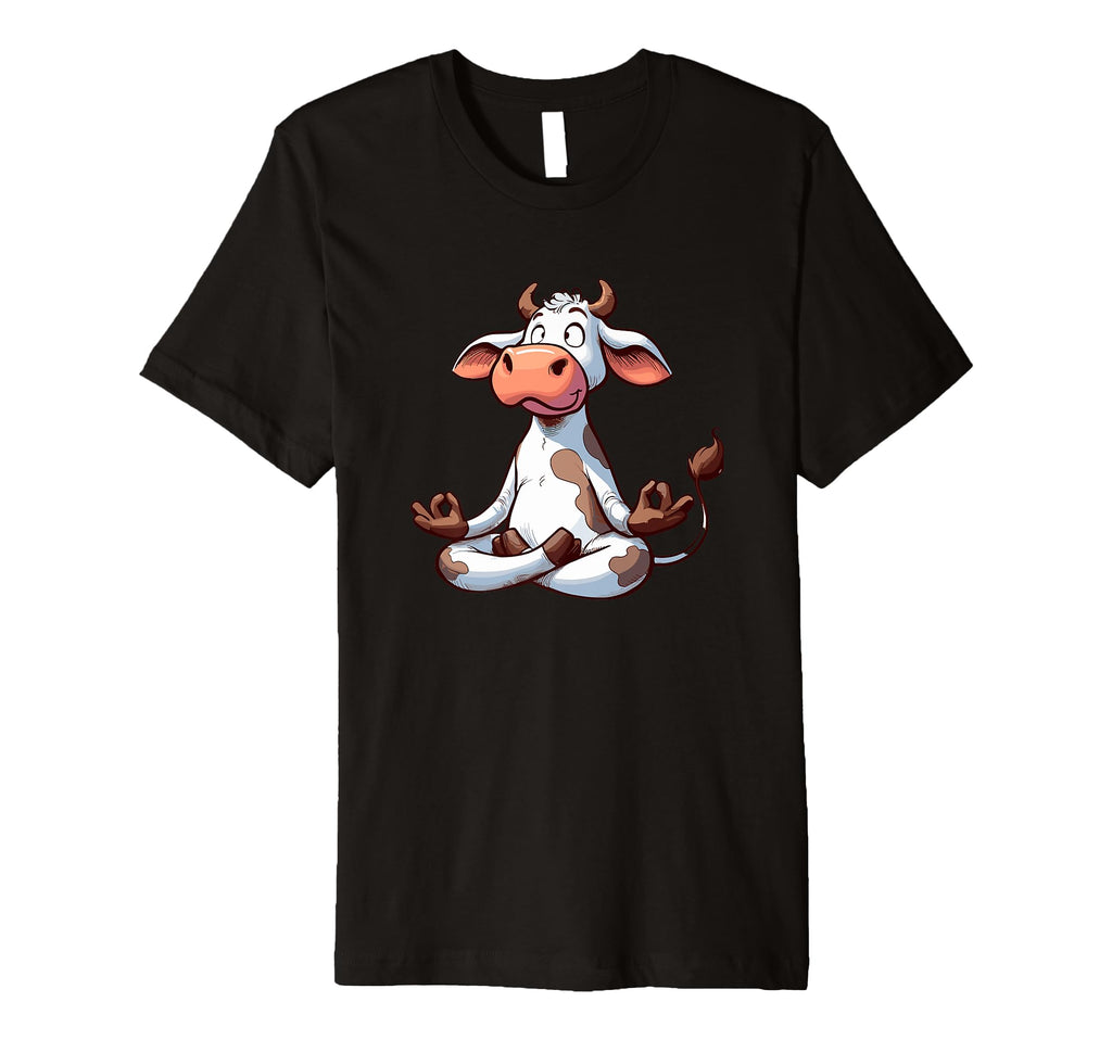 Meditation Cow Yoga Pose Relaxing T-Shirt - Custom Art Print for Adults - T-Shirt, Sweatshirt, Hoodie