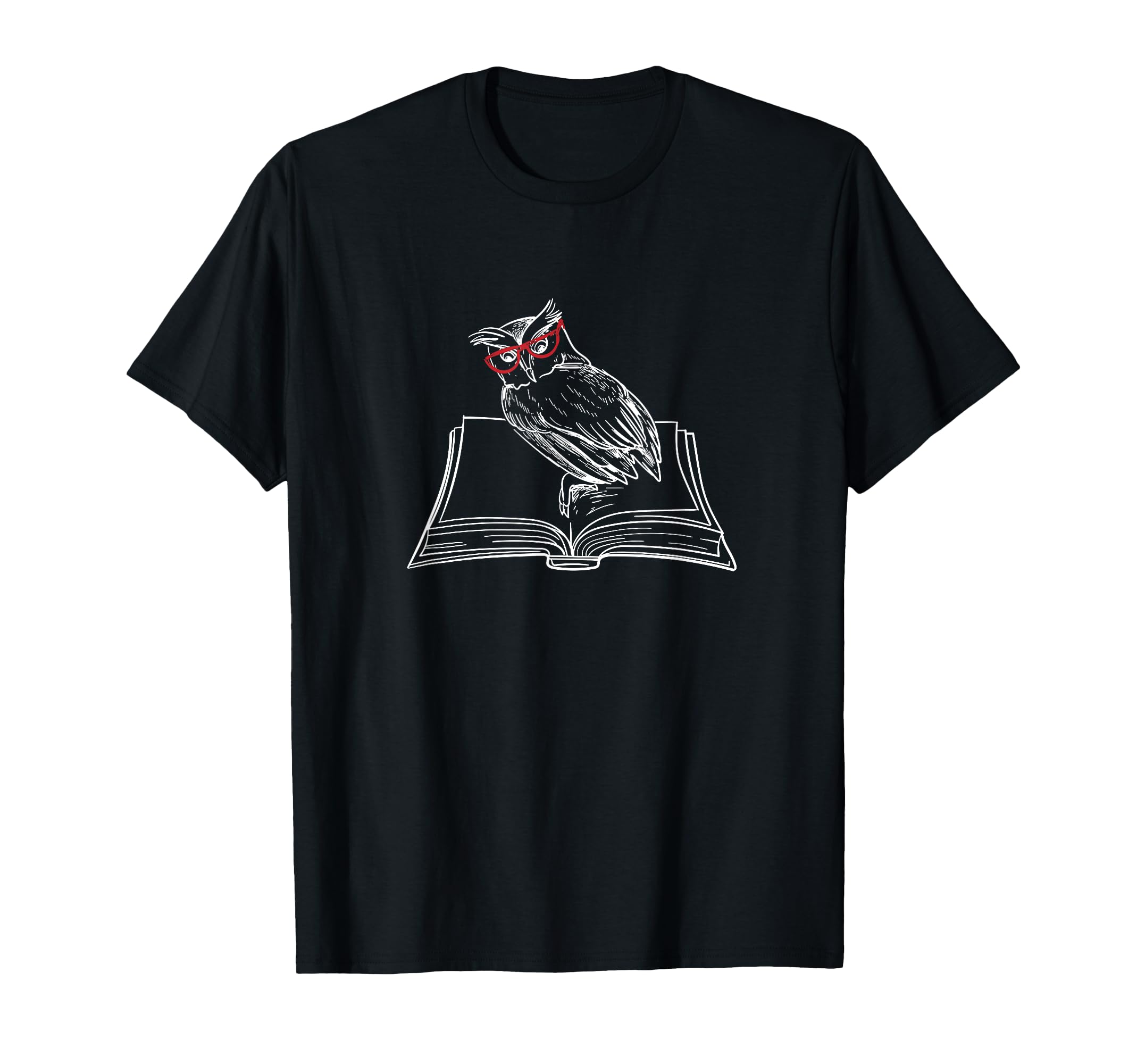 Owl Reading Books Literature Forest T-Shirt - Aesthetic Graphic for Adults - T-Shirt, Sweatshirt, Hoodie