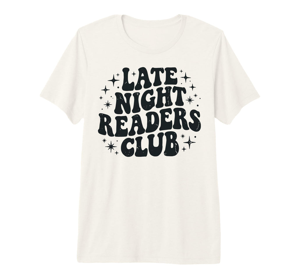Late Night Readers Club Tri Blend T-Shirt - Aesthetic Graphic for Adults - T-Shirt, Sweatshirt, Hoodie