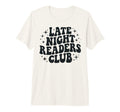 Late Night Readers Club Tri Blend T-Shirt - Aesthetic Graphic for Adults - T-Shirt, Sweatshirt, Hoodie