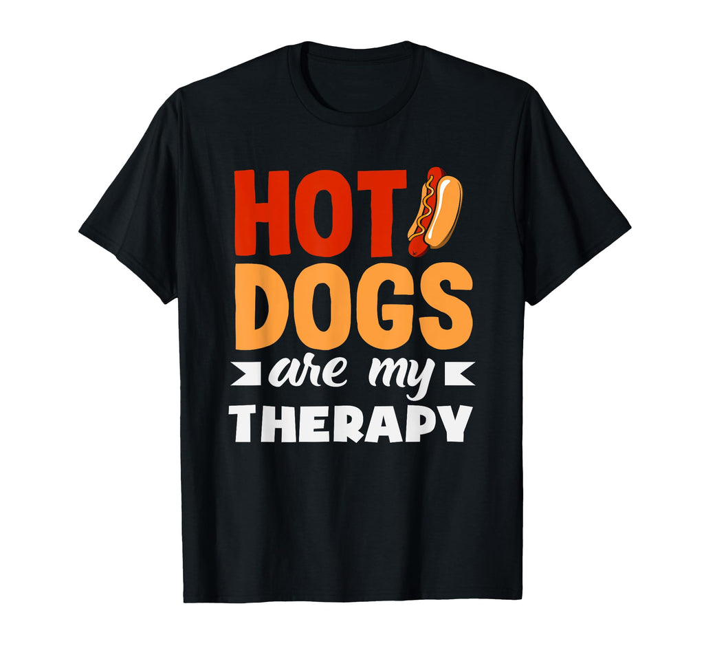 Hot Dog Lover Hot Dogs Are My Therapy T-Shirt - Unique Graphic for Adults - T-Shirt, Sweatshirt, Hoodie