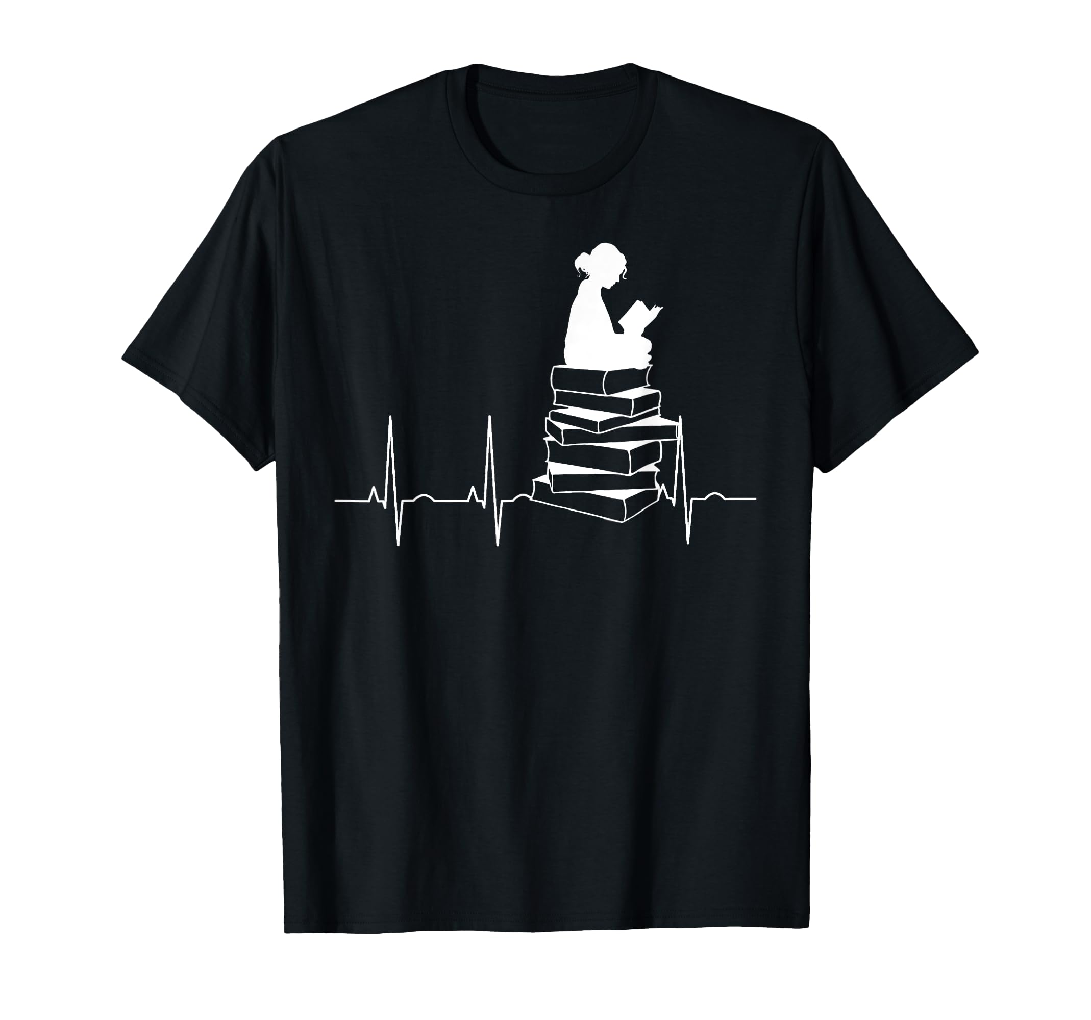 Reading Heartbeat Book Lover T-Shirt - Streetwear Style for Adults - T-Shirt, Sweatshirt, Hoodie