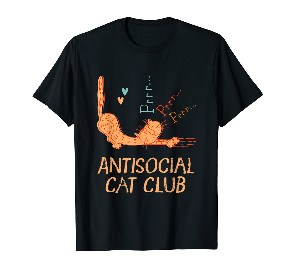 Antisocial Cat Club Introvert Cat Lover T-Shirt - Minimalist Print Unisex - T-Shirt, Sweatshirt, Hoodie