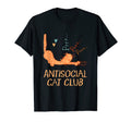 Antisocial Cat Club Introvert Cat Lover T-Shirt - Minimalist Print Unisex - T-Shirt, Sweatshirt, Hoodie