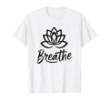 Breathe Buddha Lotus Flower T-Shirt - Minimalist Print for Adults - T-Shirt, Sweatshirt, Hoodie