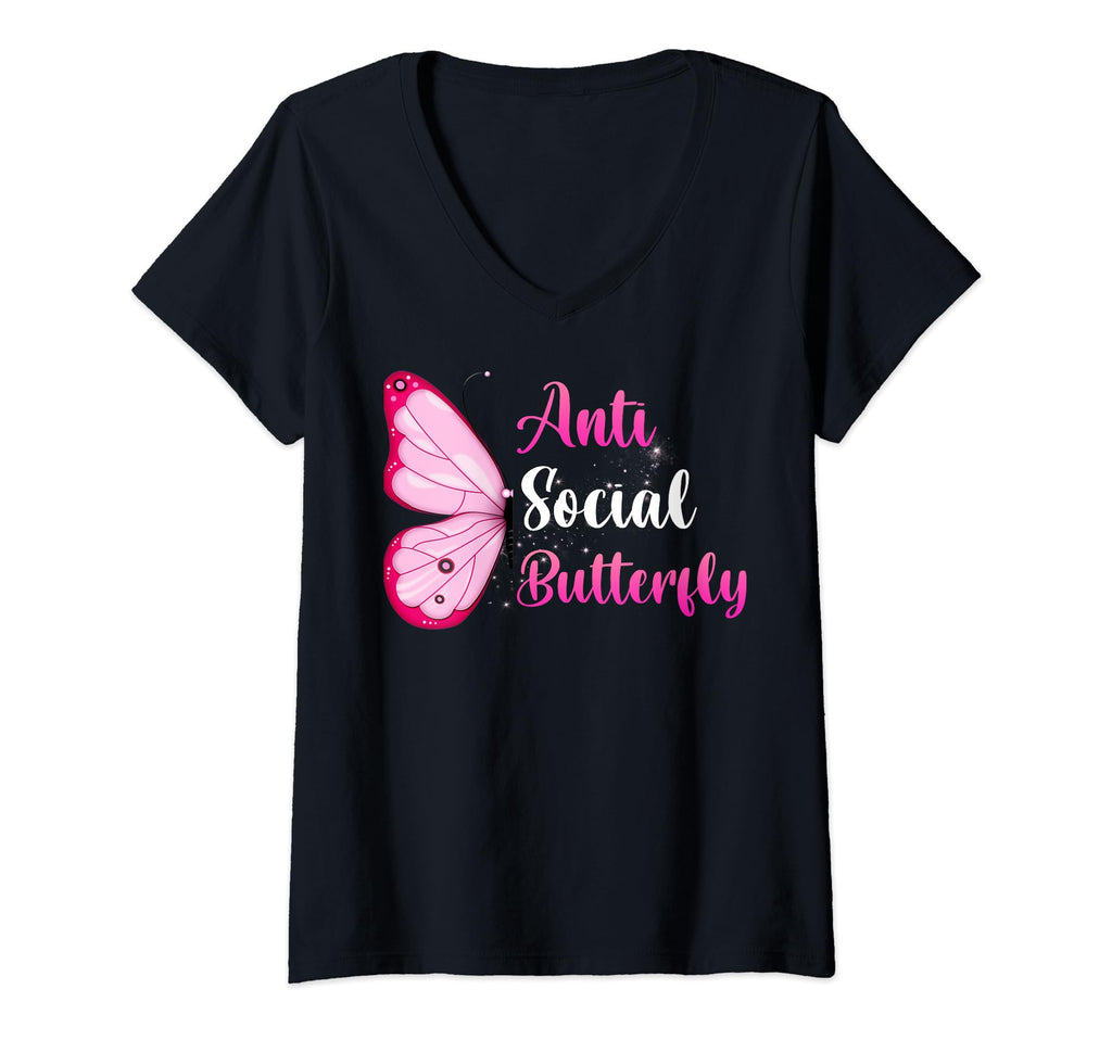 Anti Social Butterfly Butterflies Quiet Hoodie - Aesthetic Graphic Unisex - T-Shirt, Sweatshirt, Hoodie