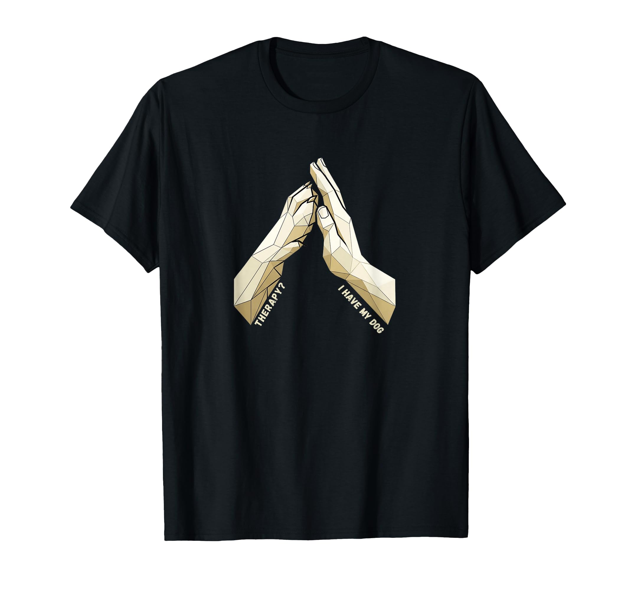 Geometric Dog Paw High Five Human Animal T-Shirt - Trendy Graphic Unisex - T-Shirt, Sweatshirt, Hoodie