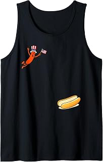 Hotdog Freedom Dive Funny Uncle Sam Hot Dog Jumping Into Bun Tank Top Unisex T-shirt, Sweatshirt, Hoodie, Long Sleeve Tee - T-Shirt, Sweatshirt, Hoodie